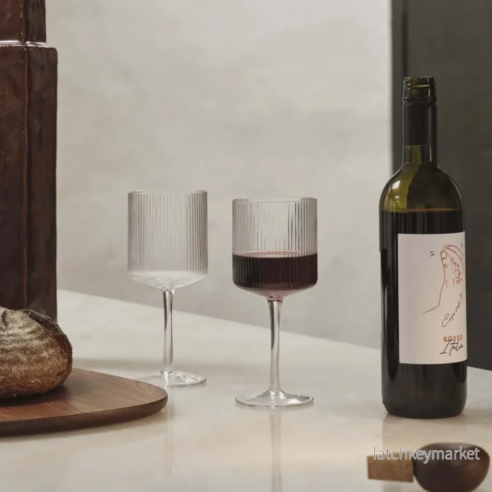 Ripple Red Wine Glasses Set of 2 - Bild 2