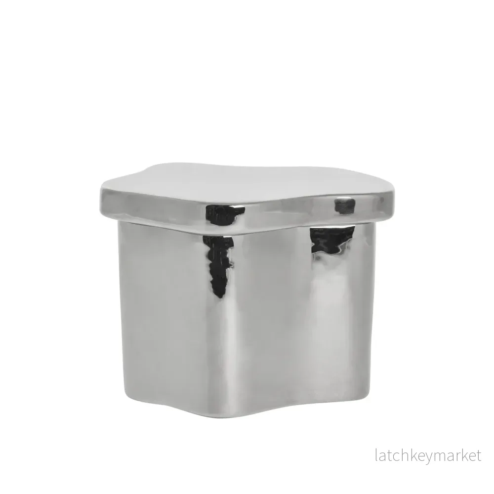 Brime-burk H15 x B15,6 cm. Silver