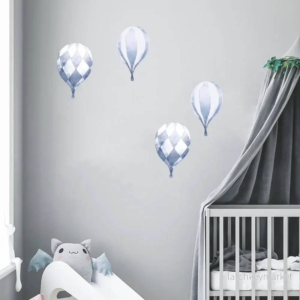 Väggdekor luftballonger blå Väggdekor luftballonger blå