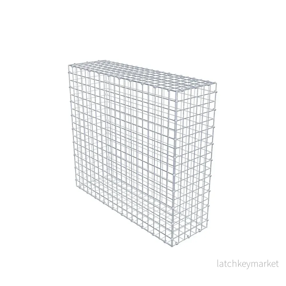 Gabion 100 cm x 90 cm x 30 cm (L x H x D), maskstorlek 5 x 5 cm, spiralring Gabion 100 cm x 90 cm x 30 cm (L x H x D), maskstorlek 5 x 5 cm, spiralring