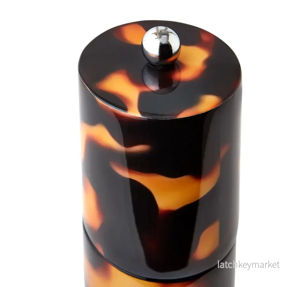 Faux Tortoiseshell Round Column Salt & Pepper Mill - Bild 2