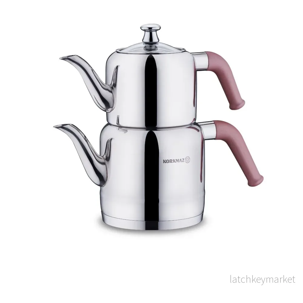 Korkmaz Riva Rosa Guld Teapot Set A189-1 Korkmaz Riva Rosa Guld Teapot Set A189-1