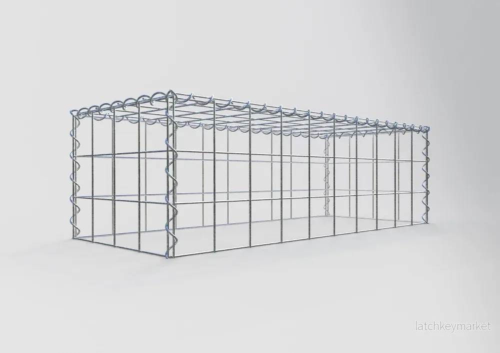 Extra gabion typ 3 100 cm x 30 cm x 40 cm (L x H x D), maskstorlek 10 cm x 10 cm, spiral - Bild 2