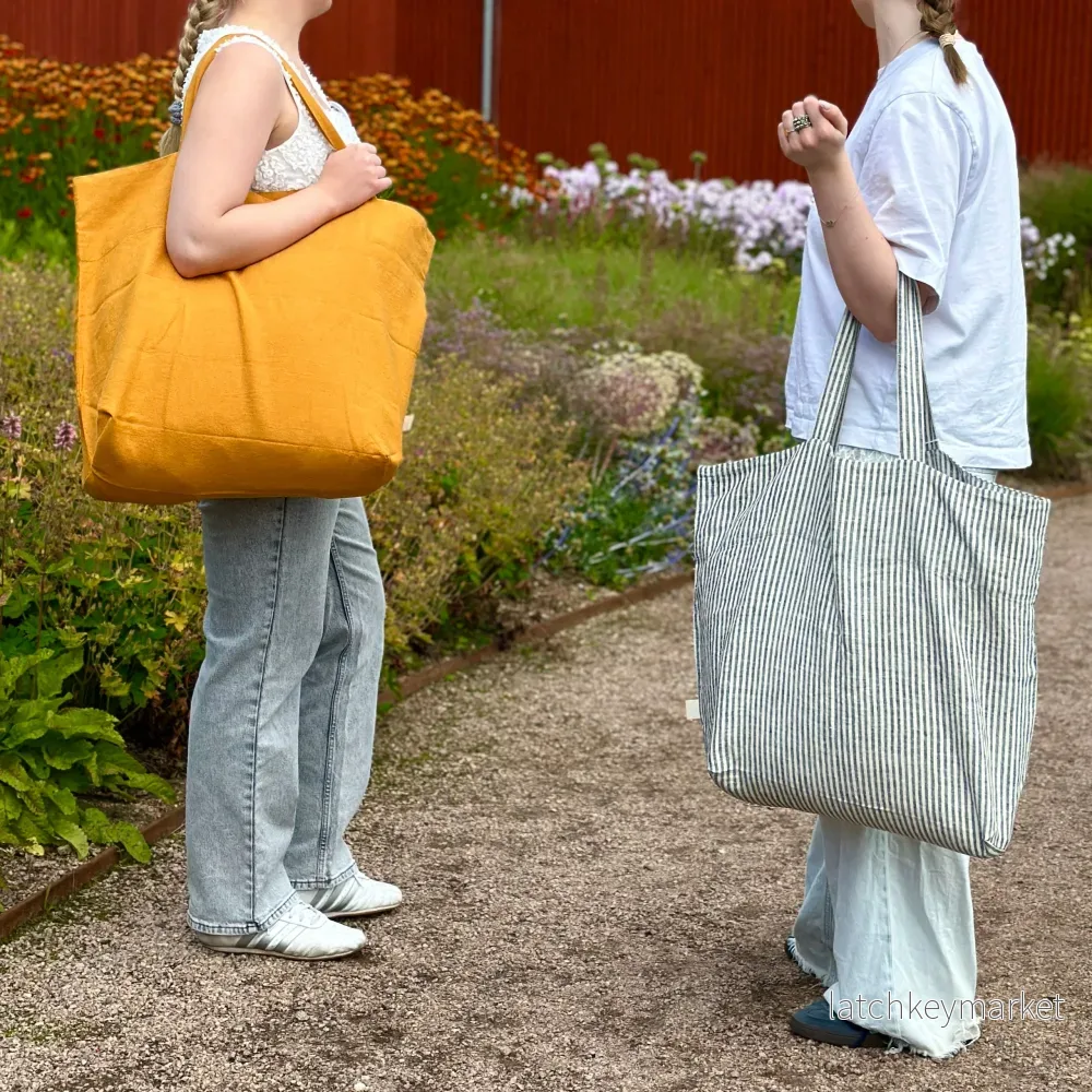 Stor Tygkasse / Tote bag i linne - Bild 2