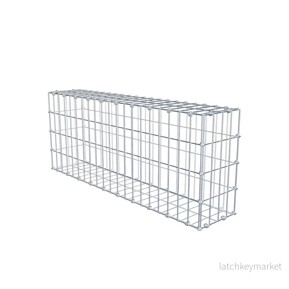 Gabion 100 cm x 40 cm x 20 cm (L x H x D), maskstorlek 5 x 10 cm, spiralring Gabion 100 cm x 40 cm x 20 cm (L x H x D), maskstorlek 5 x 10 cm, spiralring