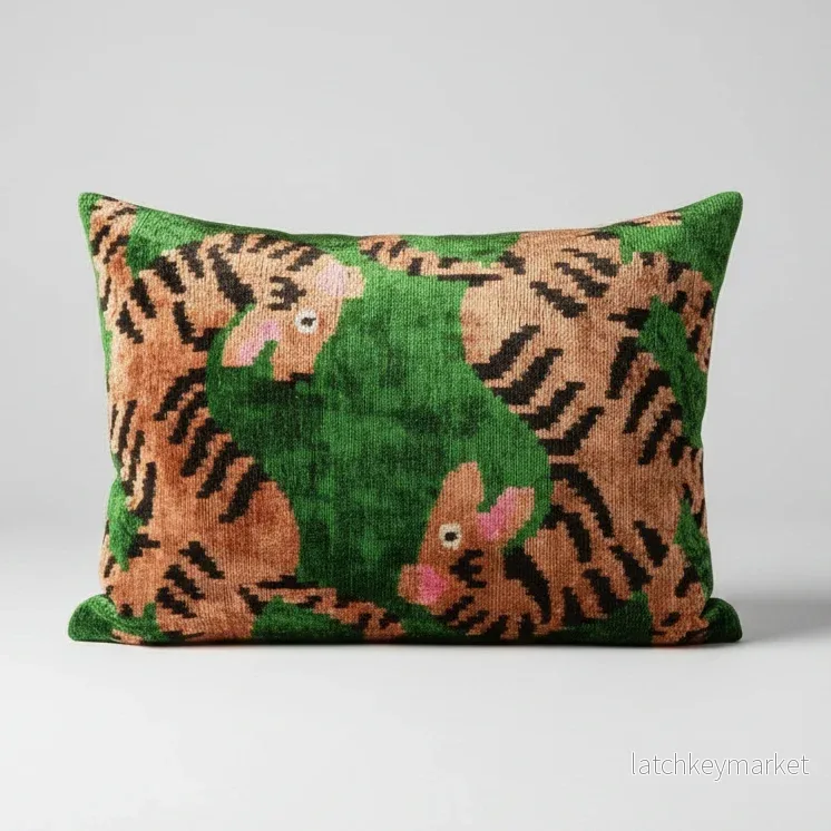 Kuddfodral silkessammet Les Ottomans Tiger Kuddfodral silkessammet Les Ottomans Tiger