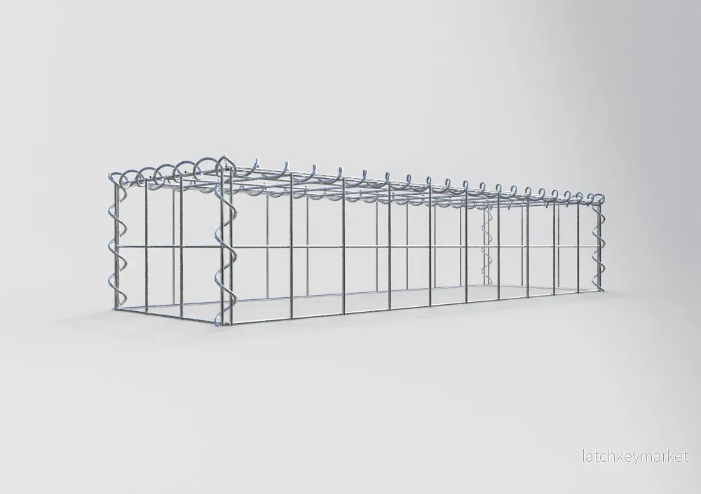 Extra gabion typ 3 100 cm x 20 cm x 30 cm (L x H x D), maskstorlek 10 cm x 10 cm, spiral - Bild 2