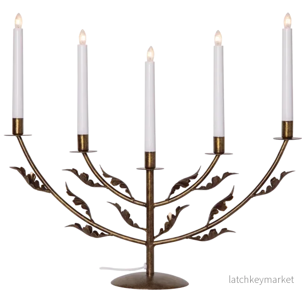 Adventsljusstake Eklöv 53,5x14x48 cm Mässing - Bild 2