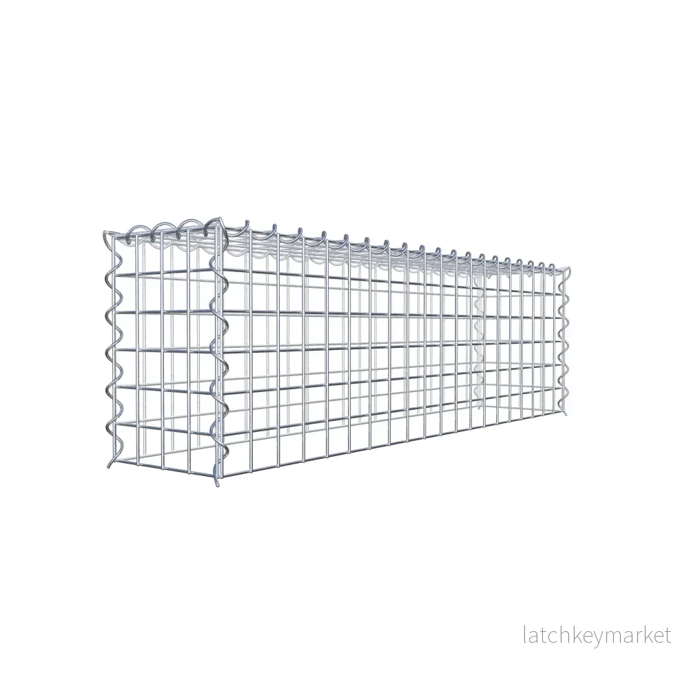 Påväxt gabion typ 3 100 cm x 30 cm x 20 cm (L x H x D), maskstorlek 5 cm x 5 cm, spiral - Bild 3