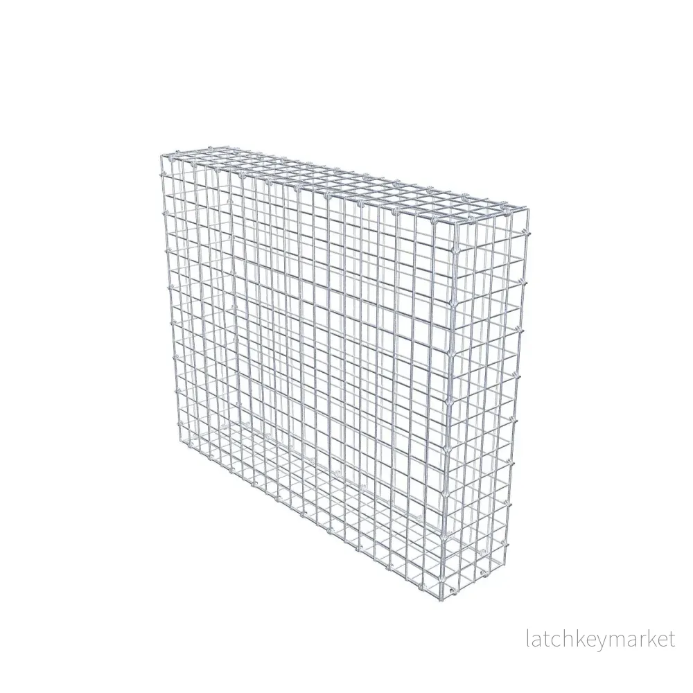 Gabion 100 cm x 80 cm x 20 cm (L x H x D), maskstorlek 5 x 5 cm, spiralring Gabion 100 cm x 80 cm x 20 cm (L x H x D), maskstorlek 5 x 5 cm, spiralring