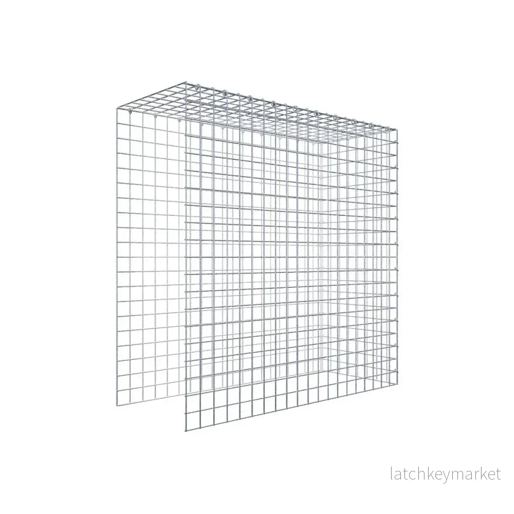 Extra gabion typ 4 100 cm x 100 cm x 40 cm (L x H x D), maskstorlek 5 cm x 5 cm, C-ring
