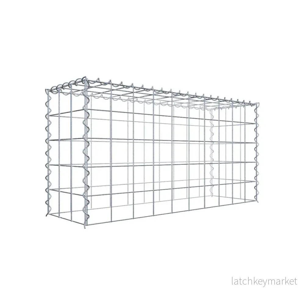 Påväxt gabion typ 3 100 cm x 50 cm x 30 cm (L x H x D), maskstorlek 10 cm x 10 cm, spiral