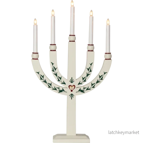 Adventsljusstake Tradition 24 cm vit - Bild 3