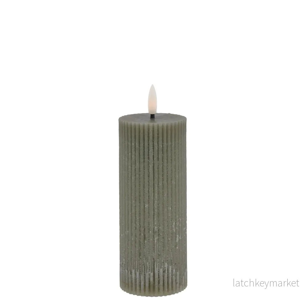 Lillia ledlys H15 cm. støvet grønn