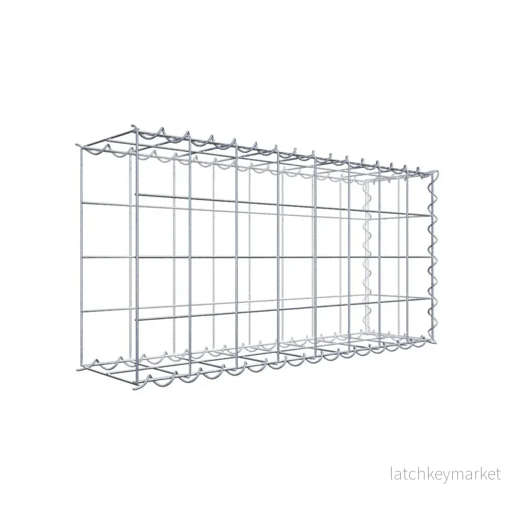 Extra gabion typ 2 80 cm x 40 cm x 20 cm (L x H x D), maskstorlek 10 cm x 10 cm, spiral Extra gabion typ 2 80 cm x 40 cm x 20 cm (L x H x D), maskstorlek 10 cm x 10 cm, spiral