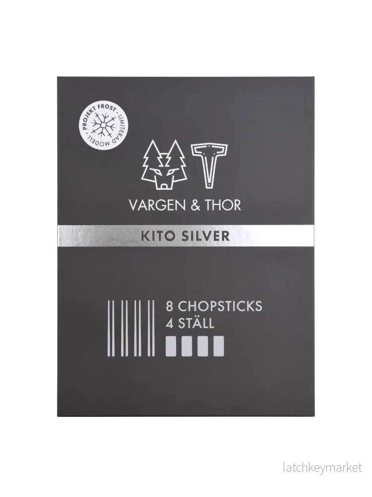 Chopsticks/Ätpinnar, 4 par + 4 ställ, Silver - Bild 2