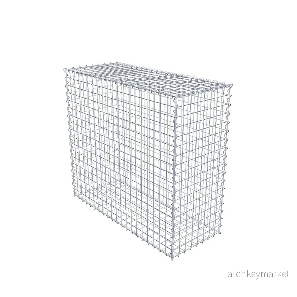 Gabion 100 cm x 90 cm x 40 cm (L x H x D), maskstorlek 5 cm x 5 cm, spiral - Bild 2