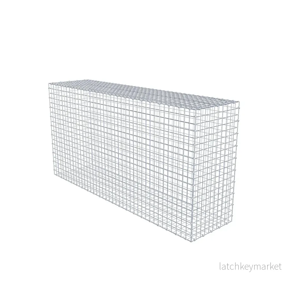 Gabion 200 cm x 100 cm x 50 cm (L x H x D), maskstorlek 5 x 5 cm, spiralring Gabion 200 cm x 100 cm x 50 cm (L x H x D), maskstorlek 5 x 5 cm, spiralring