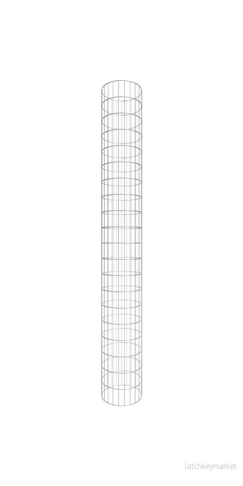 Gabionpelare rund 37 cm diameter, 200 cm höjd, maskstorlek 5 cm x 10 cm Gabionpelare rund 37 cm diameter, 200 cm höjd, maskstorlek 5 cm x 10 cm