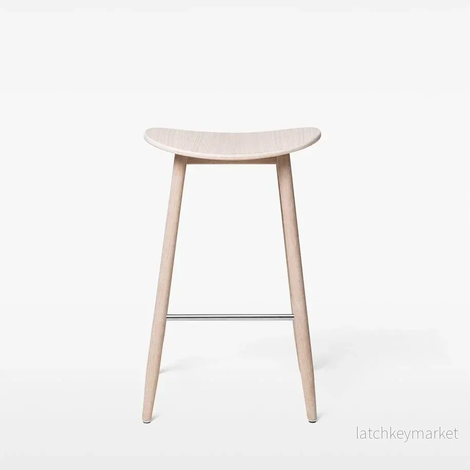 Massproductions Icha Bar Stool White Oiled Oak - Bild 2