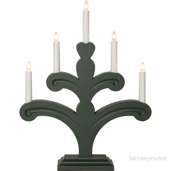 Adventsljusstake 48 cm Grön