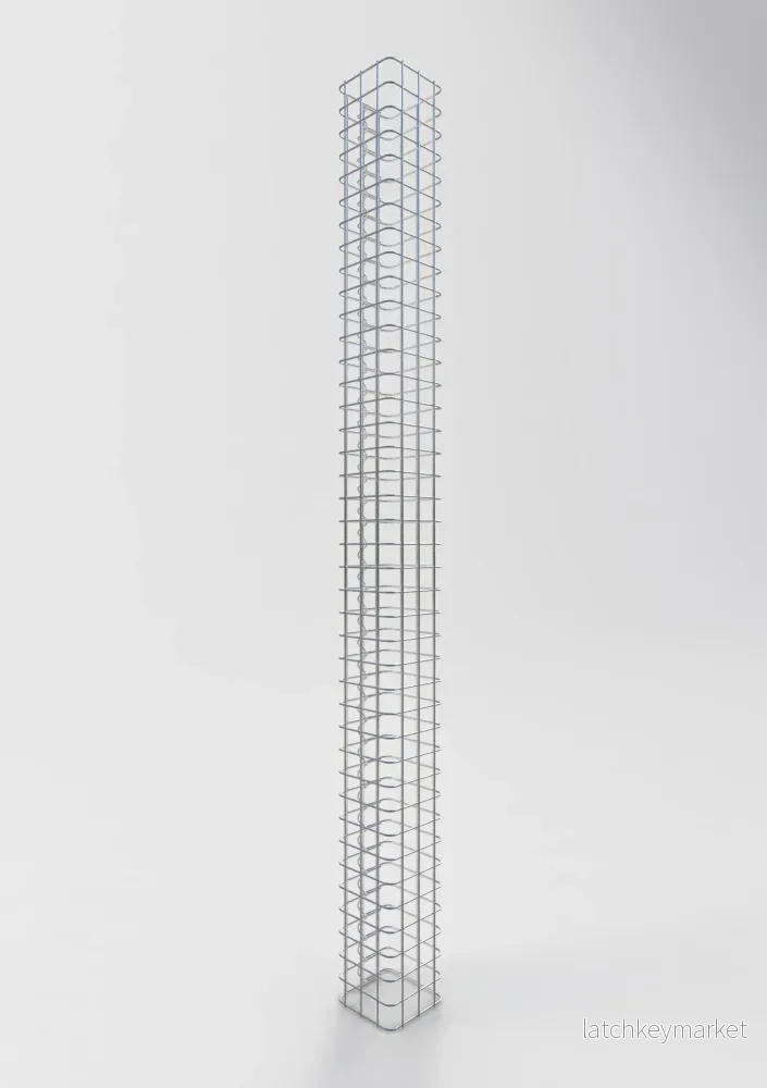 Gabionpelare kvadrat 17 cm x 17 cm, 200 cm höjd, MW 5 cm x 5 cm - Bild 2