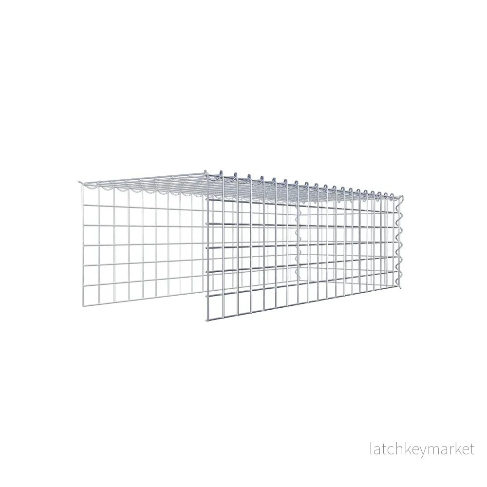 Extra gabion typ 4 100 cm x 30 cm x 40 cm (L x H x D), maskstorlek 5 cm x 5 cm, spiral - Bild 3