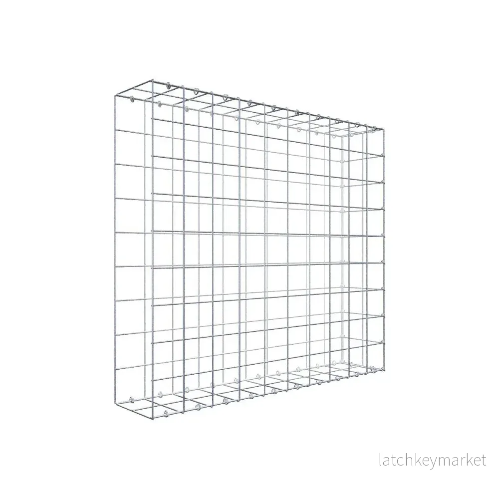Typ 2 påbyggnadsgabion 100 cm x 90 cm x 20 cm (L x H x D), maskstorlek 10 cm x 10 cm, C-ring Typ 2 påbyggnadsgabion 100 cm x 90 cm x 20 cm (L x H x D), maskstorlek 10 cm x 10 cm, C-ring