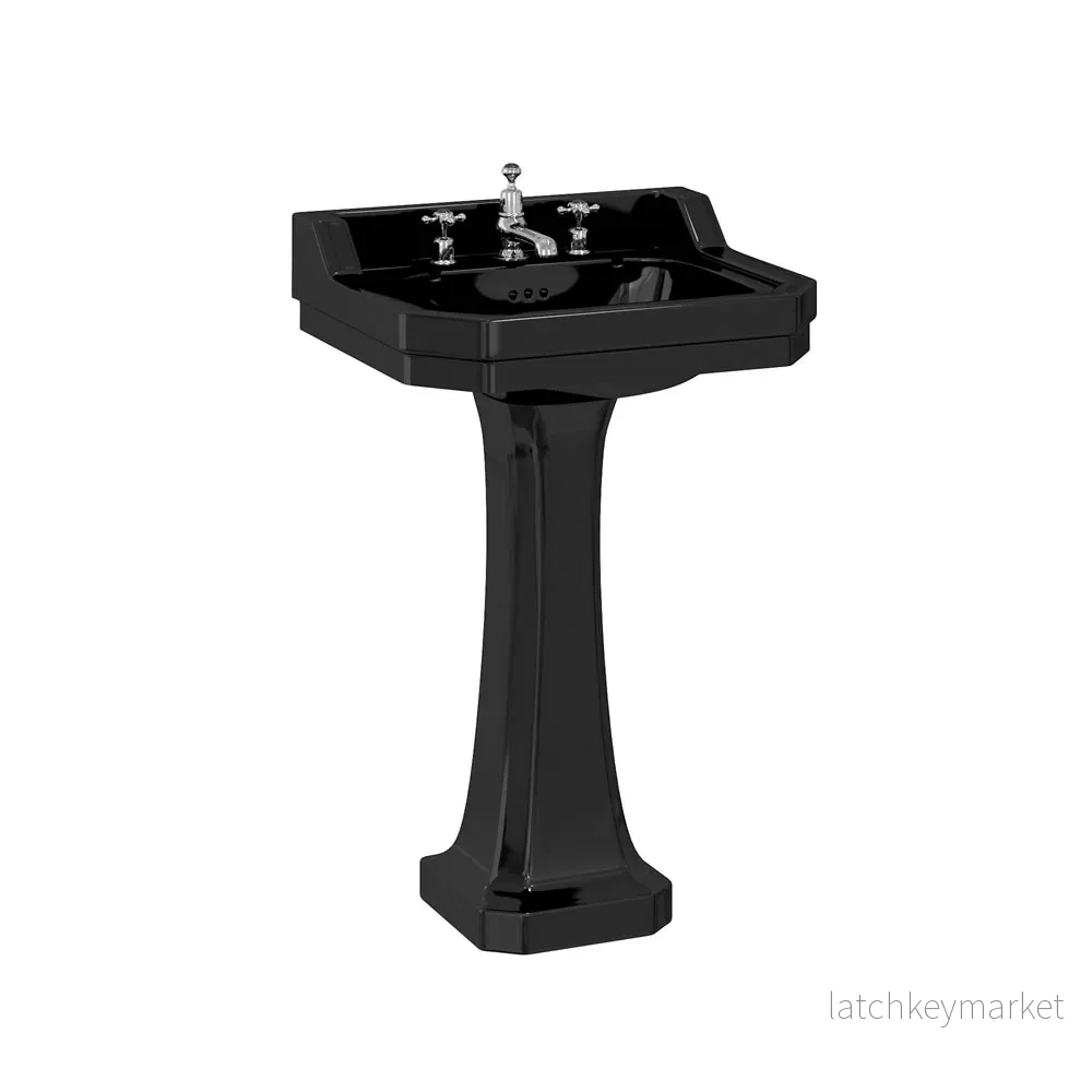 Svart handfat Burlington Edwardian 560 mm