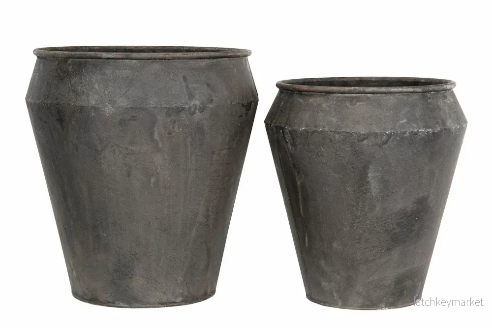 Blomkruka Utomhus Grano Metal Ø40x40x42,5cm 2-pack REA Blomkruka Utomhus Grano Metal Ø40x40x42,5cm 2-pack REA