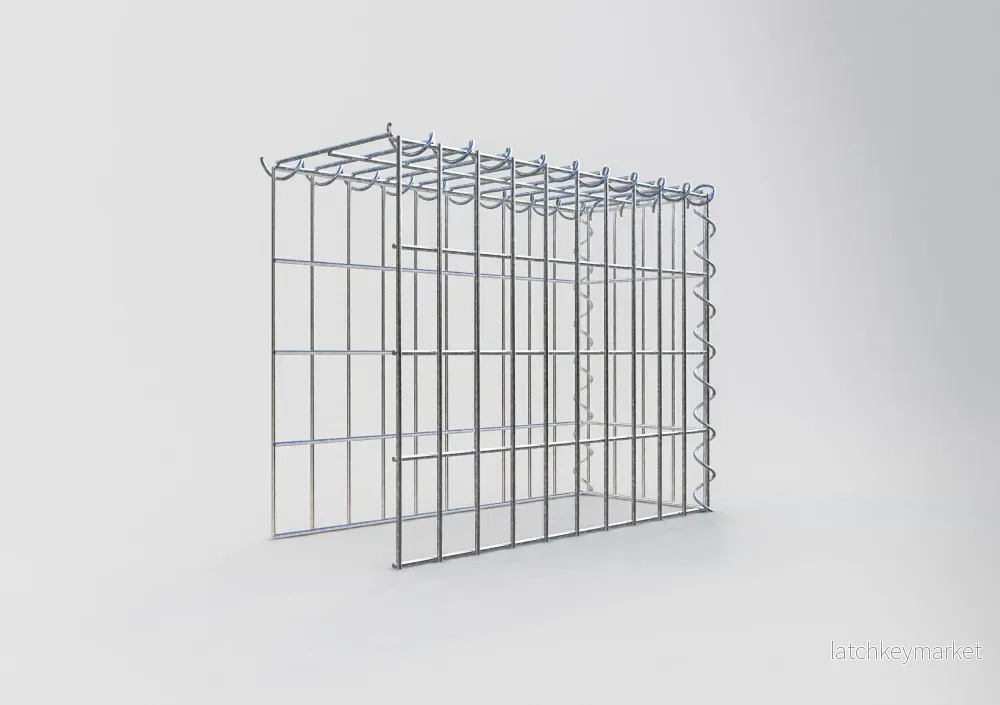 Extra gabion typ 4 50 cm x 40 cm x 20 cm (L x H x D), maskstorlek 5 cm x 10 cm, spiral - Bild 2