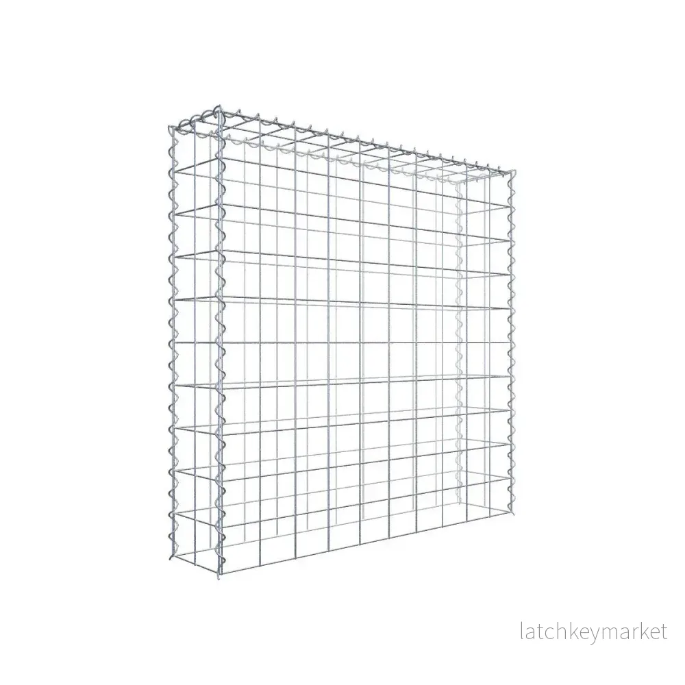 Extra gabion typ 3 100 cm x 100 cm x 20 cm (L x H x D), maskstorlek 10 cm x 10 cm, spiral Extra gabion typ 3 100 cm x 100 cm x 20 cm (L x H x D), maskstorlek 10 cm x 10 cm, spiral