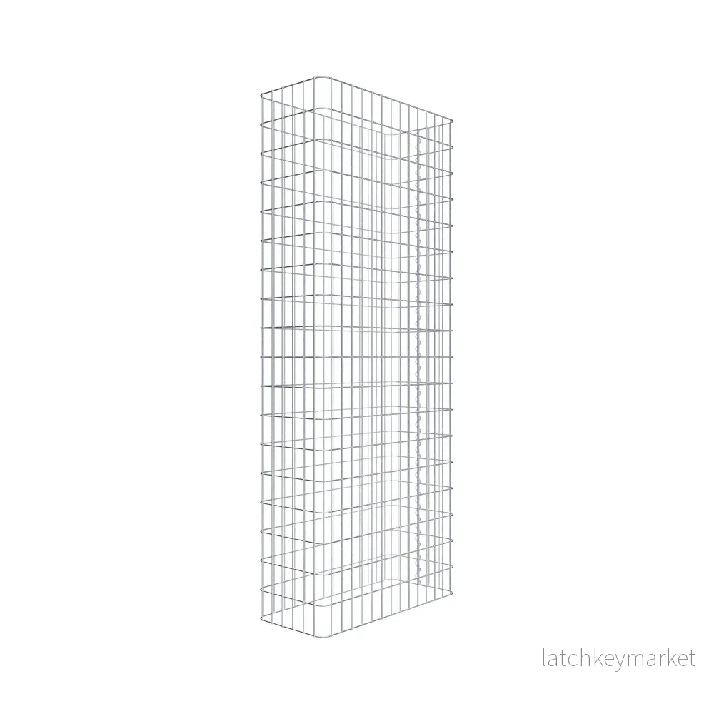 Gabionstängsel längd 72 cm, höjd 180 cm, djup 32 cm, maskstorlek 5 x 10 cm