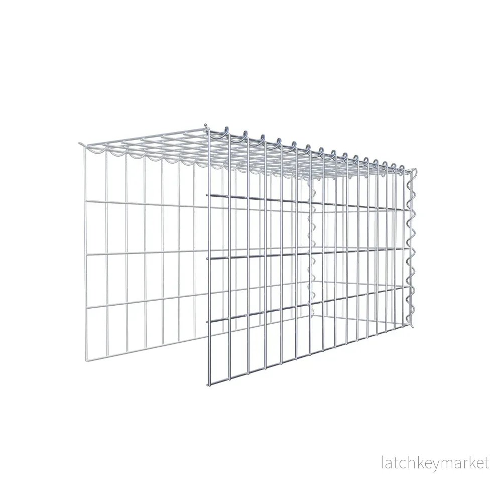 Påväxt gabion typ 4 80 cm x 40 cm x 30 cm (L x H x D), maskstorlek 5 cm x 10 cm, spiral - Bild 3