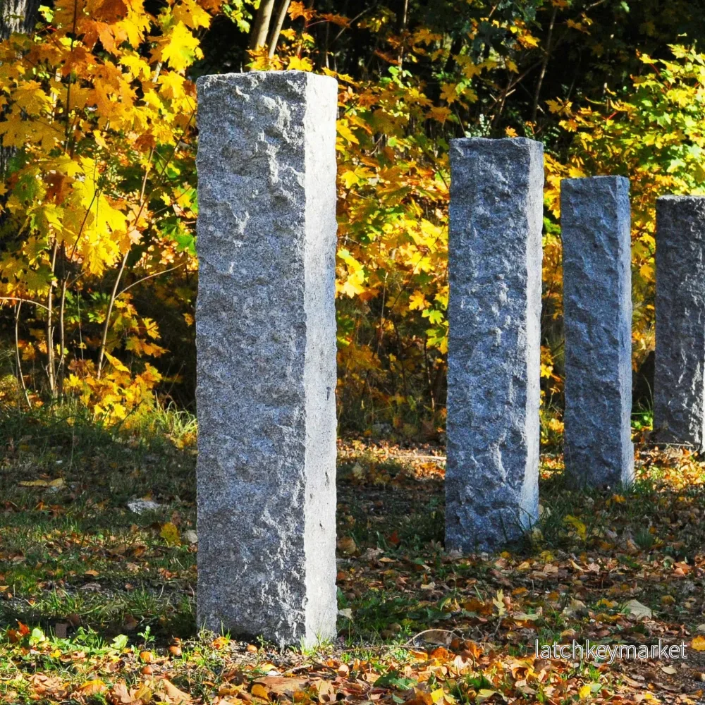 Granitstolpe Bergama Grå Rustik 1500x250x250 - Bild 2
