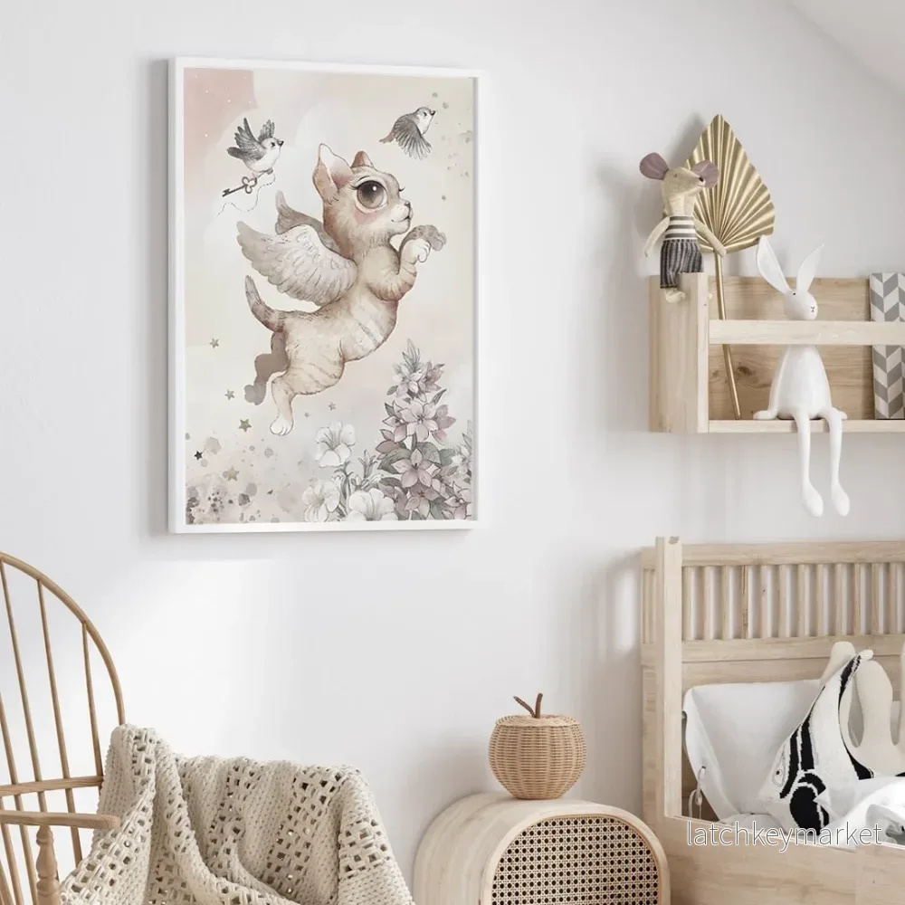 Barntavla - Flying cat - Bild 2