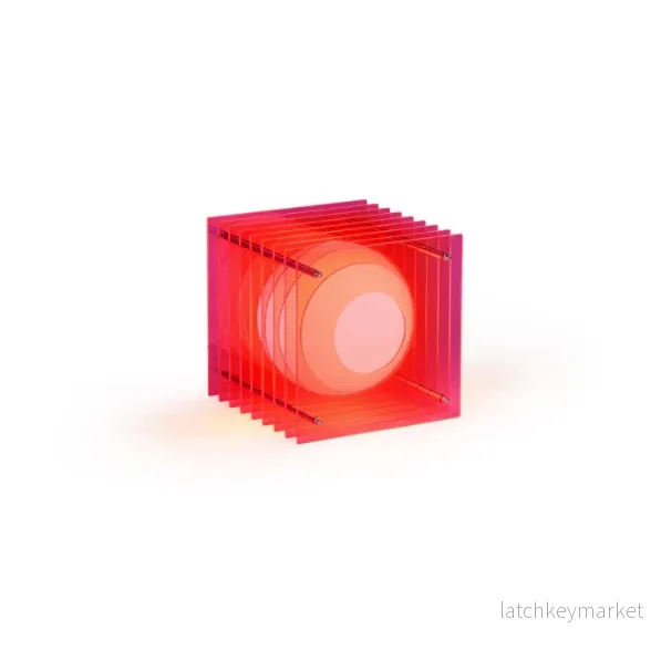 LOP Small Square Pink Lamp LOP Small Square Pink Lamp