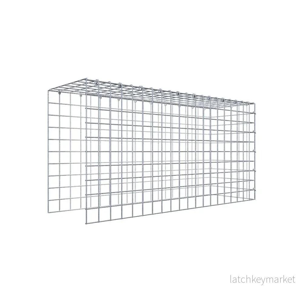 Typ 4 påbyggnadsgabion 100 cm x 50 cm x 30 cm (L x H x D), maskstorlek 5 cm x 5 cm, C-ring Typ 4 påbyggnadsgabion 100 cm x 50 cm x 30 cm (L x H x D), maskstorlek 5 cm x 5 cm, C-ring
