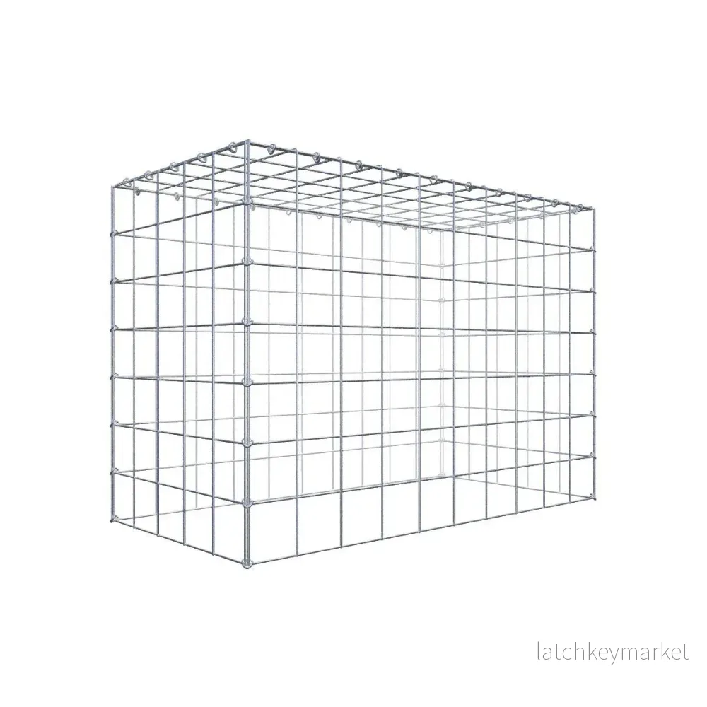 Typ 3 påbyggnadsgabion 100 cm x 70 cm x 50 cm (L x H x D), maskstorlek 10 cm x 10 cm, C-ring Typ 3 påbyggnadsgabion 100 cm x 70 cm x 50 cm (L x H x D), maskstorlek 10 cm x 10 cm, C-ring