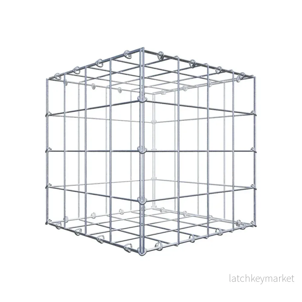 Gabion 40 cm x 40 cm x 40 cm (L x H x D), maskstorlek 10 cm x 10 cm, C-ring Gabion 40 cm x 40 cm x 40 cm (L x H x D), maskstorlek 10 cm x 10 cm, C-ring