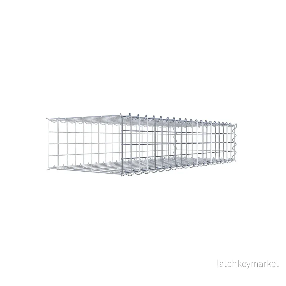Extra gabion typ 2 100 cm x 20 cm x 40 cm (L x H x D), maskstorlek 5 cm x 5 cm, spiral - Bild 3