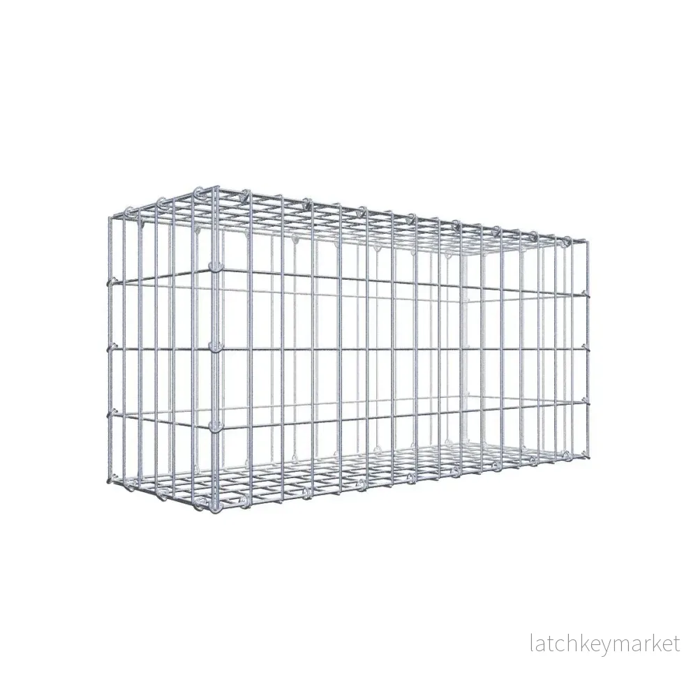 Gabion 80 cm x 40 cm x 30 cm (L x H x D), maskstorlek 5 cm x 10 cm, C-ring Gabion 80 cm x 40 cm x 30 cm (L x H x D), maskstorlek 5 cm x 10 cm, C-ring