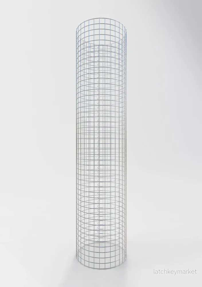 Gabionpelare rund 52 cm diameter, 230 cm höjd, maskstorlek 5 cm x 5 cm Gabionpelare rund 52 cm diameter, 230 cm höjd, maskstorlek 5 cm x 5 cm