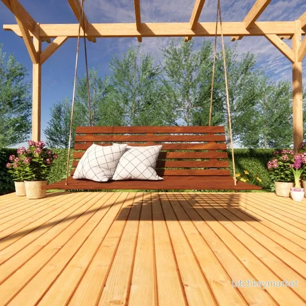 Hängande soffa i teak - Bild 3