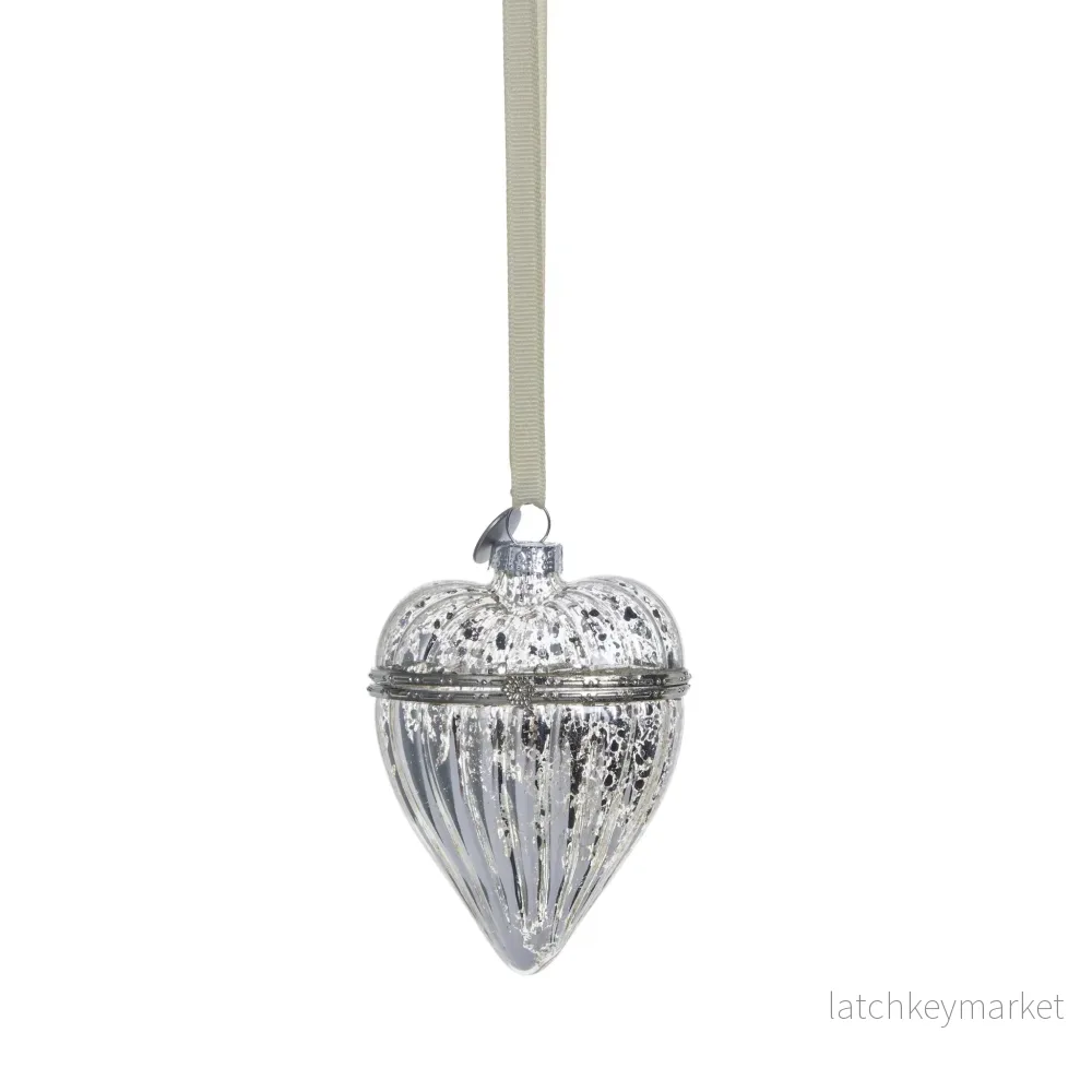 Perline ornament H9 cm. antikt silver Perline ornament H9 cm. antikt silver