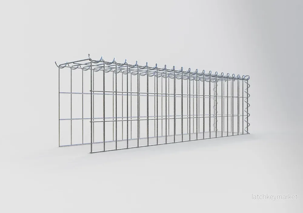 Extra gabion typ 4 100 cm x 30 cm x 20 cm (L x H x D), maskstorlek 5 cm x 10 cm, spiral - Bild 2