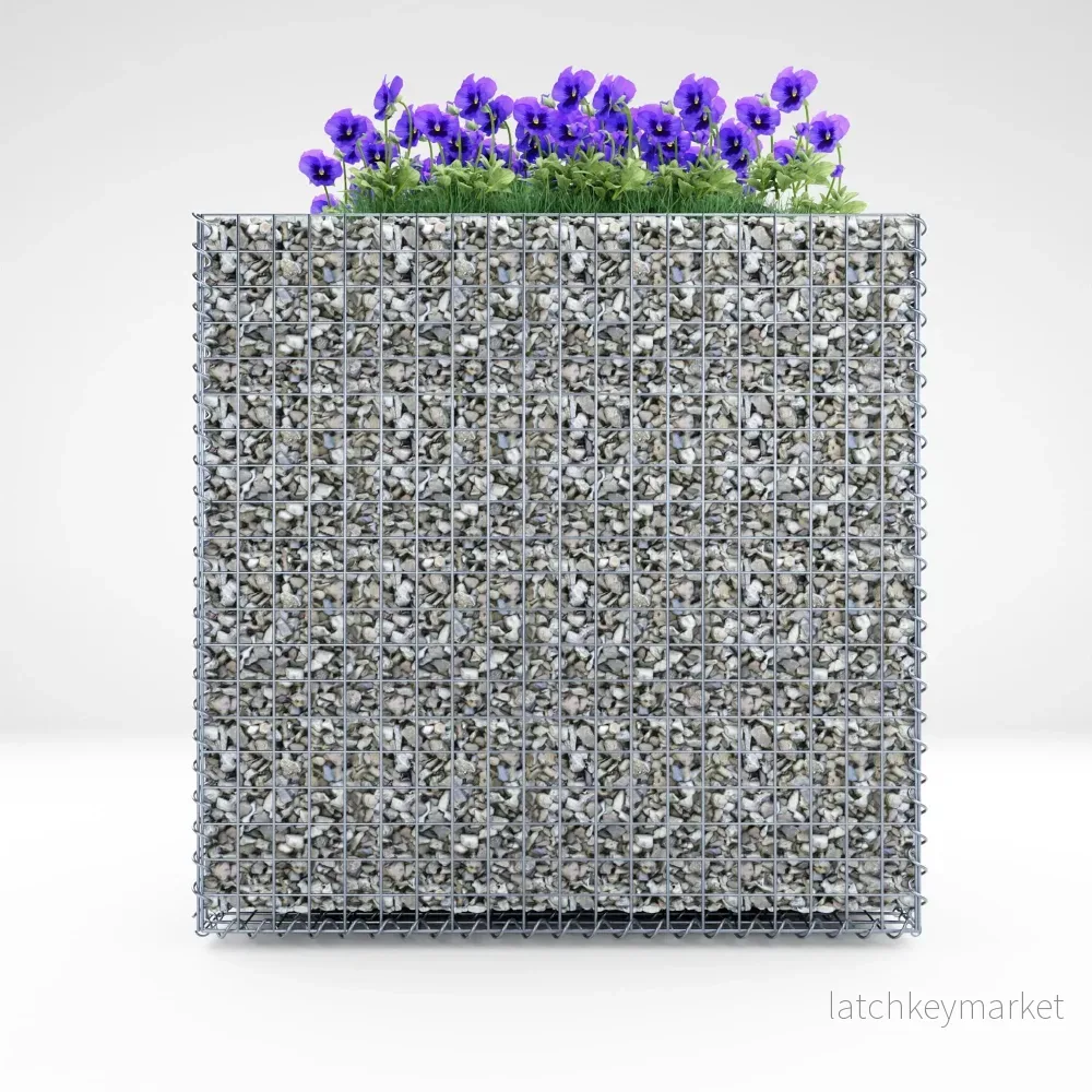 Högbädd, fyrkantig 100 cm x 100 cm x 60 cm (L x H x D), maskstorlek 5 x 5 cm, väggtjocklek 10 cm - Bild 2