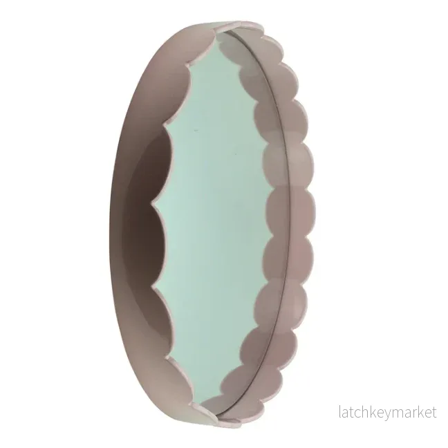 Scalloped Mirror Pink