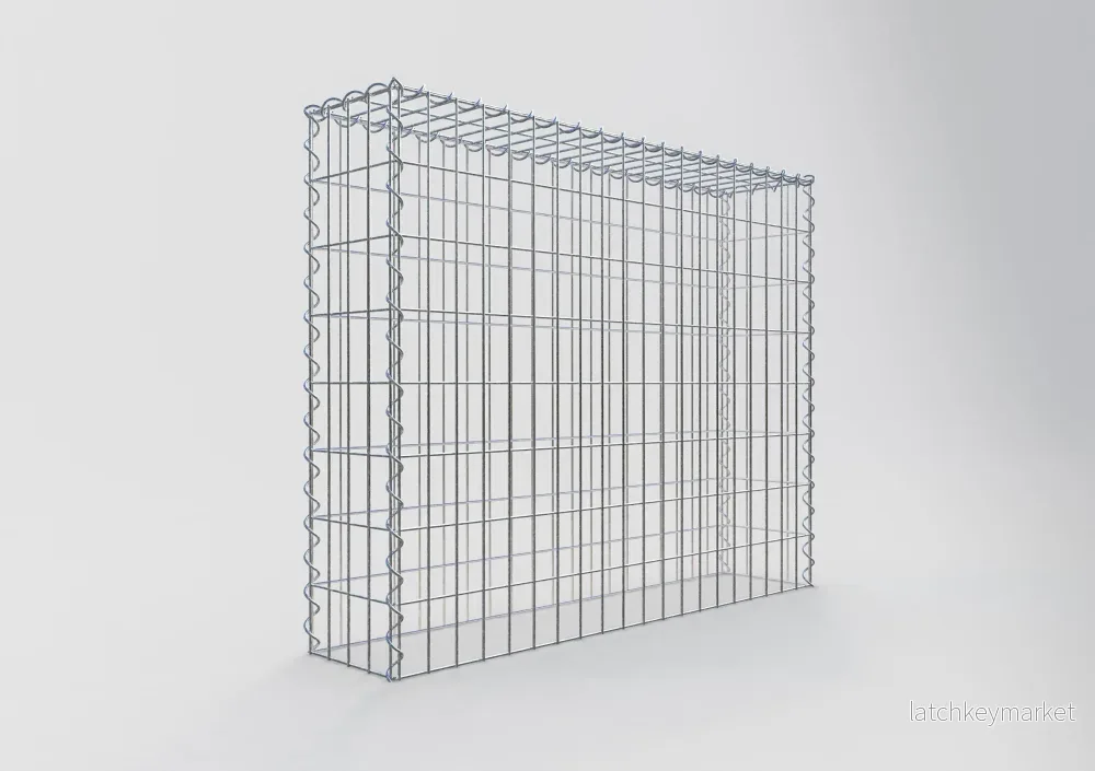 Extra gabion typ 3 100 cm x 80 cm x 20 cm (L x H x D), maskstorlek 5 cm x 10 cm, spiral - Bild 2