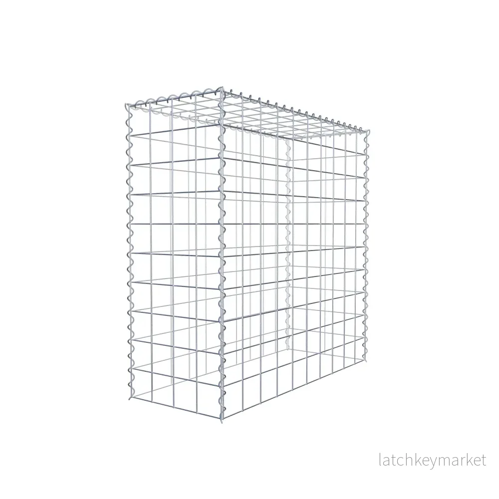 Extra gabion typ 3 100 cm x 100 cm x 40 cm (L x H x D), maskstorlek 10 cm x 10 cm, spiral - Bild 3